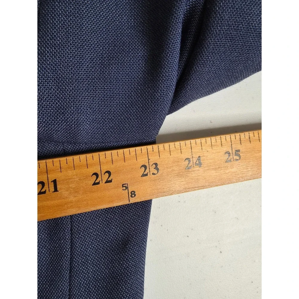 Stafford Sports Coat Mens 44‎ L Blue Blazer Jacket 2 Gold Buttons Wool Blend